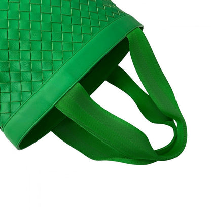 Bottega Veneta The Alcotote – Maxi Intrecciato – Green Leather – 2019 – 100% Authentic ✨Very good Pre-Owned with light wear Condition
