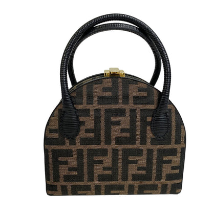FENDI – Vintage Handbag – Zucca Monogram – Brown Canvas – 2000s – 100% Authentic ✨Excellent Pre-Owned with light use Condition