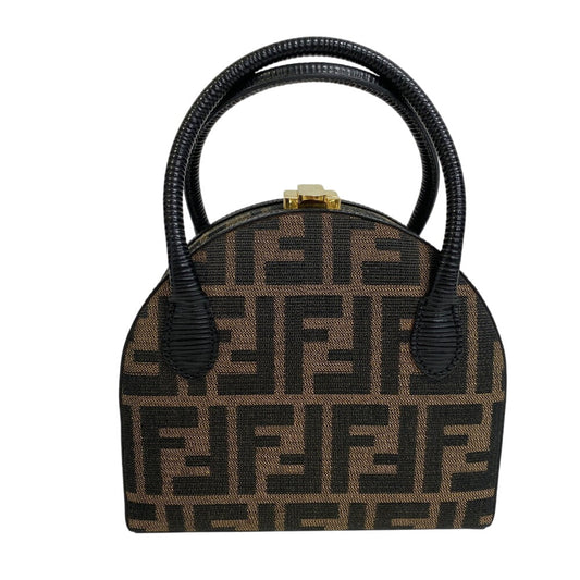 FENDI – Vintage Handbag – Zucca Monogram – Brown Canvas – 2000s – 100% Authentic ✨Excellent Pre-Owned with light use Condition