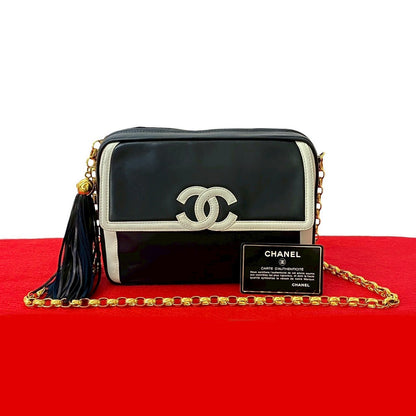 Chanel Coco Mark – 2nd Series – Navy Lambskin – 100% Authentic ✨Very Good Pre-Owned Condition