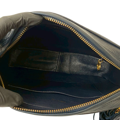 Chanel Coco Mark – 2nd Series – Navy Lambskin – 100% Authentic ✨Very Good Pre-Owned Condition