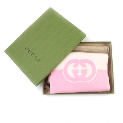 GUCCI – Scarf – Ivory Pink Wool & Cashmere – 100% Authentic Pre-Owned ✨Unused Condition