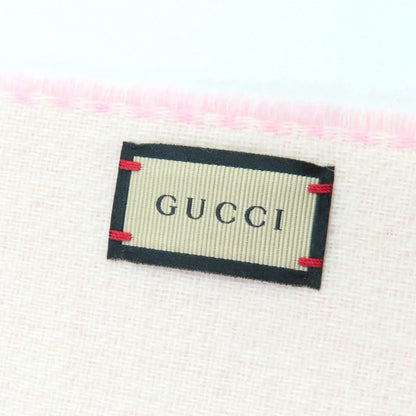 GUCCI – Scarf – Ivory Pink Wool & Cashmere – 100% Authentic Pre-Owned ✨Unused Condition