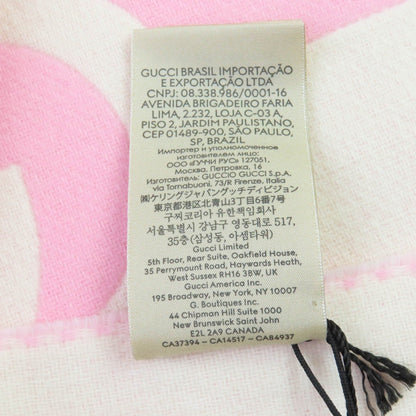 GUCCI – Scarf – Ivory Pink Wool & Cashmere – 100% Authentic Pre-Owned ✨Unused Condition