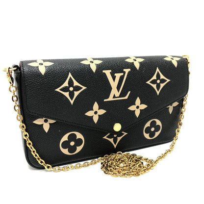 LOUIS VUITTON – Pochette Felice – Monogram Ann Platt Black Leather – 100% Authentic ✨Excellent Pre-Owned Condition