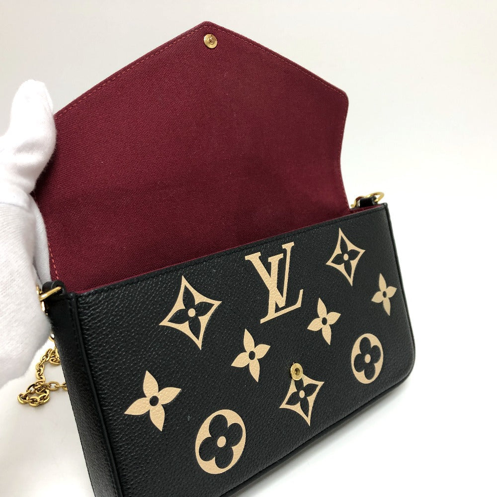 LOUIS VUITTON – Pochette Felice – Monogram Ann Platt Black Leather – 100% Authentic ✨Excellent Pre-Owned Condition