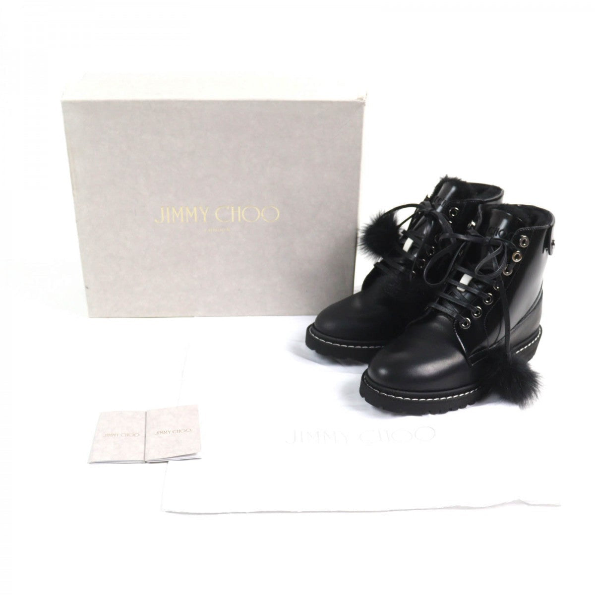 JIMMY CHOO – SNOW FLAT Short Boots  – Size 39.5 – 100% Authentic Pre-Owned ✨Unused Condition