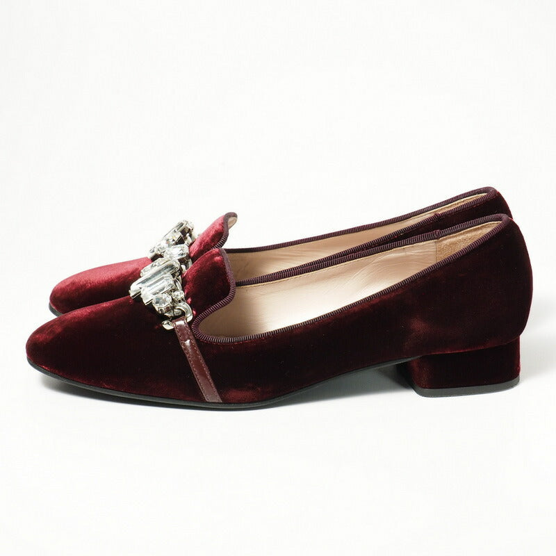 MIU MIU – Pumps – Velour Sheepskin – Wine Red – Size 38 (US 7) – 100% Authentic ✨Excellent Pre-Owned Condition