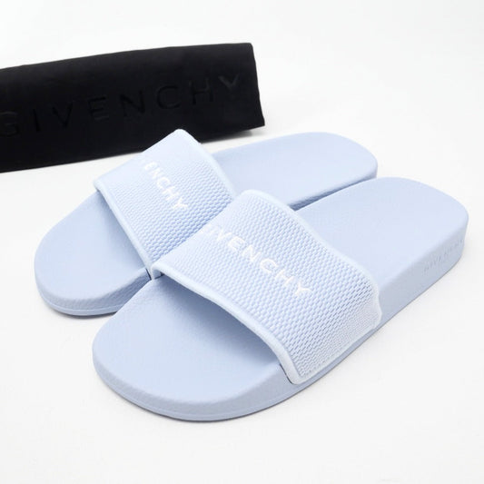 GIVENCHY Light Blue Leather × Fabric Sandals – Women’s EU 38 / US 7 – 100% Authentic ✨Excellent Pre-Owned / Barely Used Condition