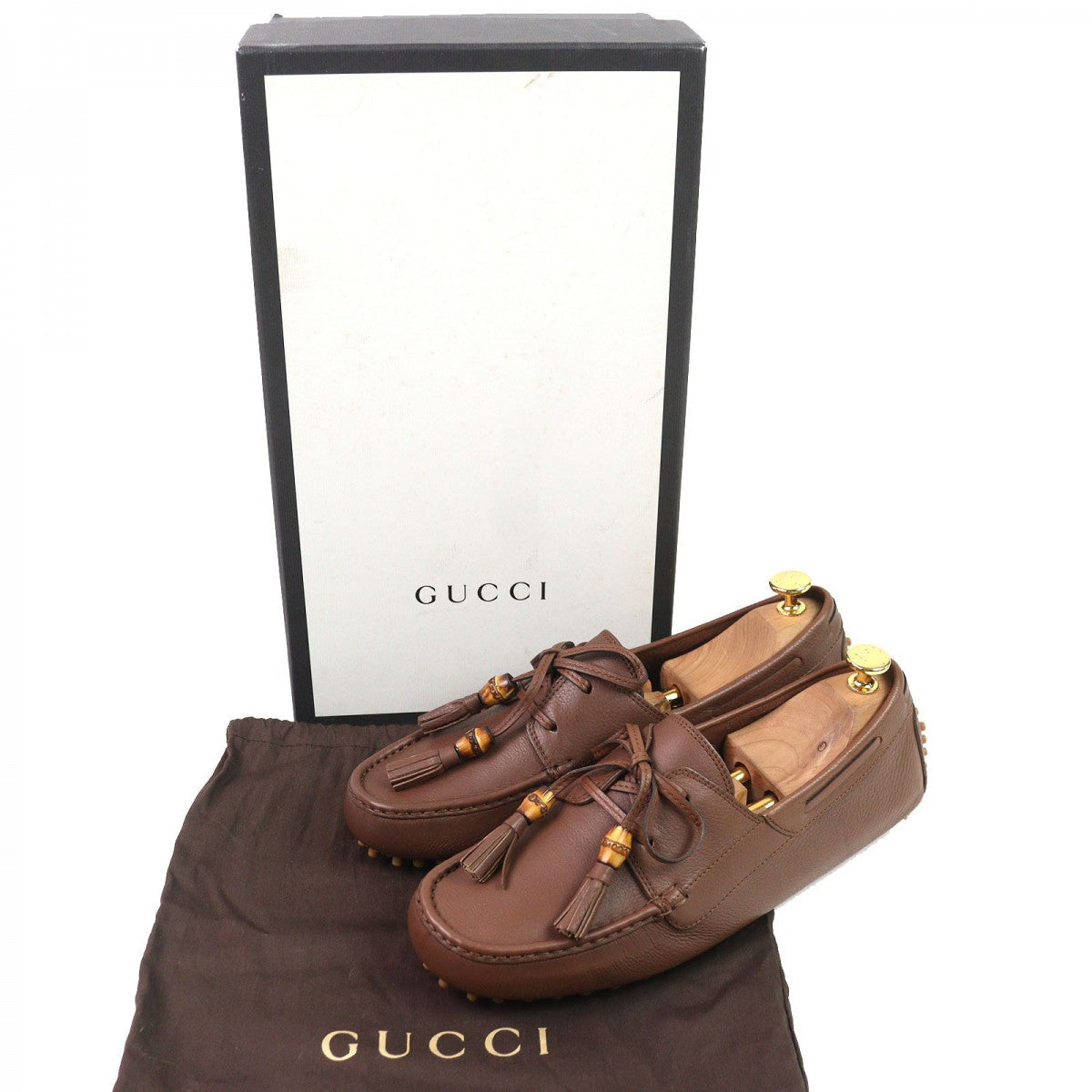 GUCCI – Men’s Leather Loafers – Brown – 100% Authentic Pre-Owned ✨Excellent/Unused with Minor Storage Wear ~24% MSRP