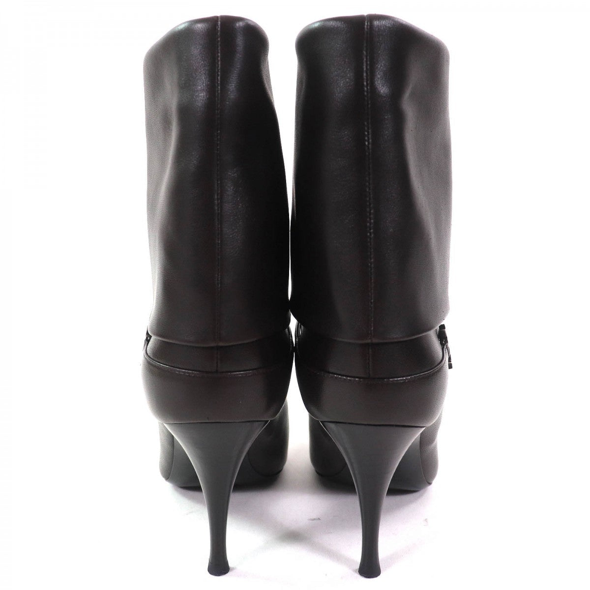 SAINT LAURENT Ricky Short Boots  Black Leather – Women’s 38 – 100% Authentic Excellent Pre-Owned Condition ~27% MSRP