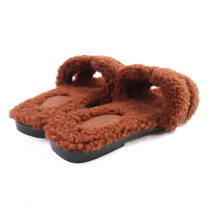 HERMES – Oran Sandals – Brown Mouton – Size 37 – 100% Authentic Pre-Owned✨ Unused/Excellent Condition ~20% MSRP