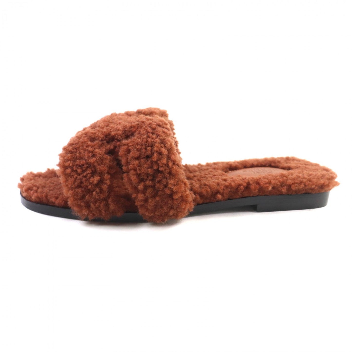 HERMES – Oran Sandals – Brown Mouton – Size 37 – 100% Authentic Pre-Owned✨ Unused/Excellent Condition ~20% MSRP