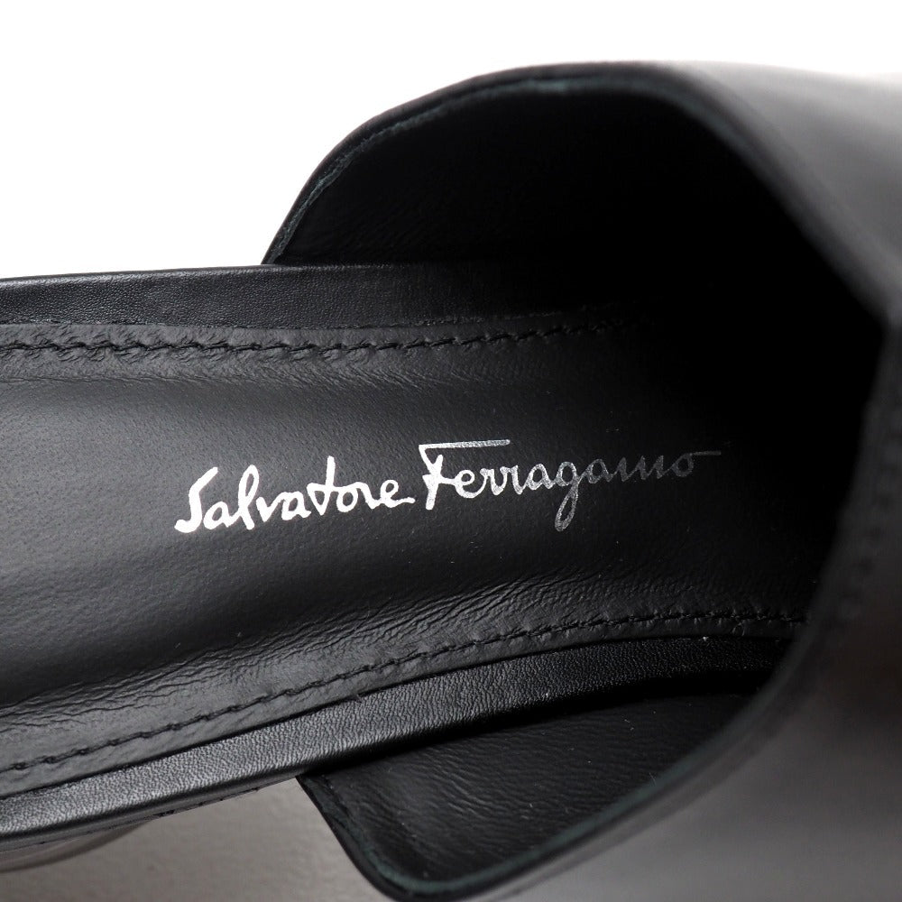 Salvatore Ferragamo – Mule – Black Leather – Size 8 – 100% Authentic Pre-Owned ✨Unused / Store Display Condition ~23% MSRP