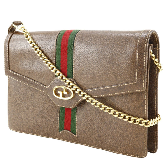 Gucci Old Gucci – Sherry Line 2-Way Clutch Shoulder Bag 100% Authentic ✨Pre-Owned Good Condition ~25% MSRP