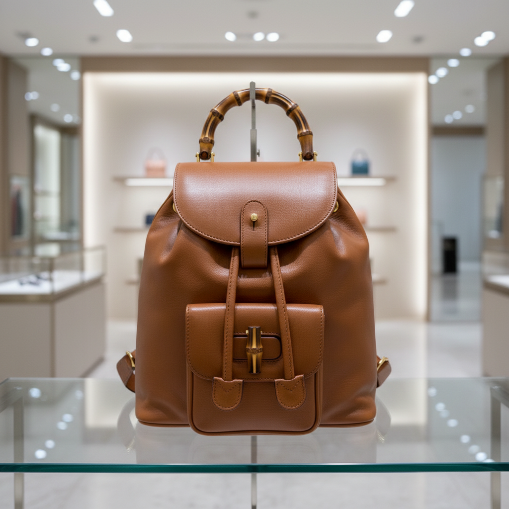 Gucci Backpack Bamboo Brown