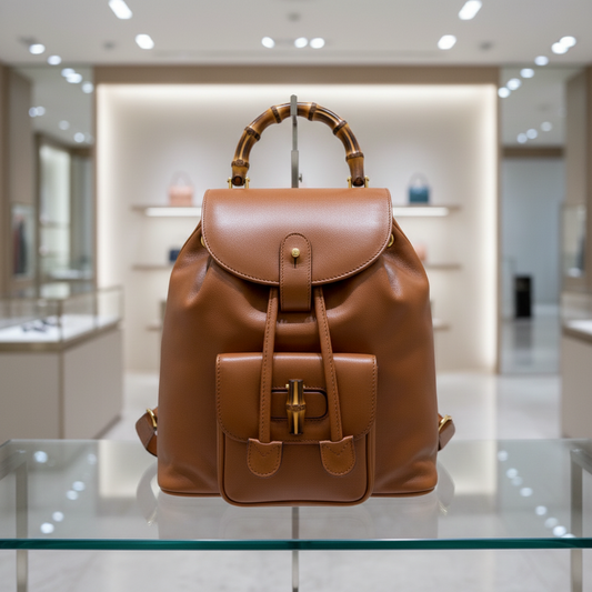 Gucci Backpack Bamboo Brown