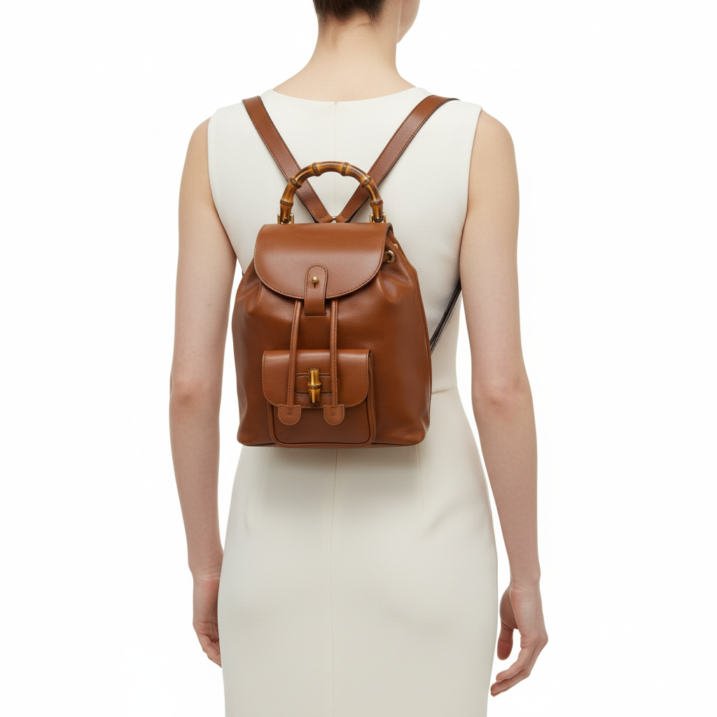 Gucci Backpack Bamboo Brown