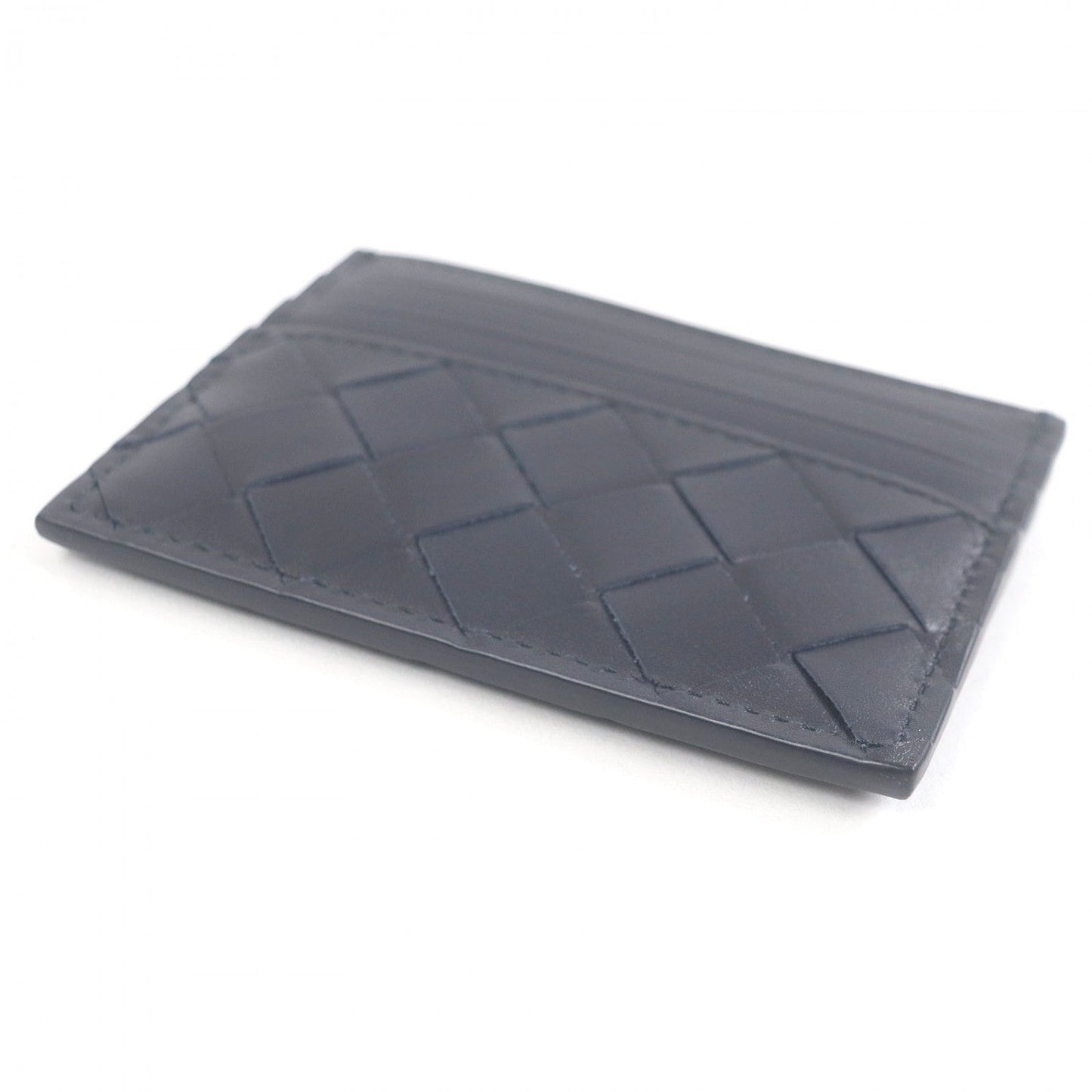 Bottega Veneta Card Case Navy 100% Authentic ✨Unused Excellent pre owned Condition✨~23 % MSRP