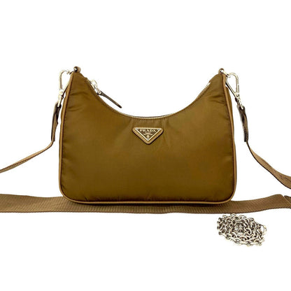 Prada               Triangle Logo Nylon & Leather 100% Authentic ✨Very Good Pre-Owned Condition            ~30% MSRP