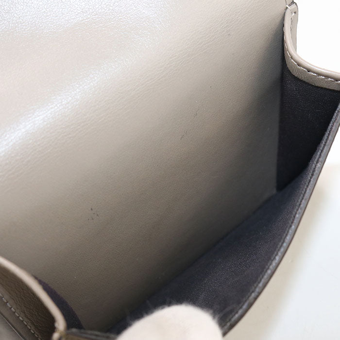 FENDI – FF Diamond Three-Fold Wallet – Gray Leather –