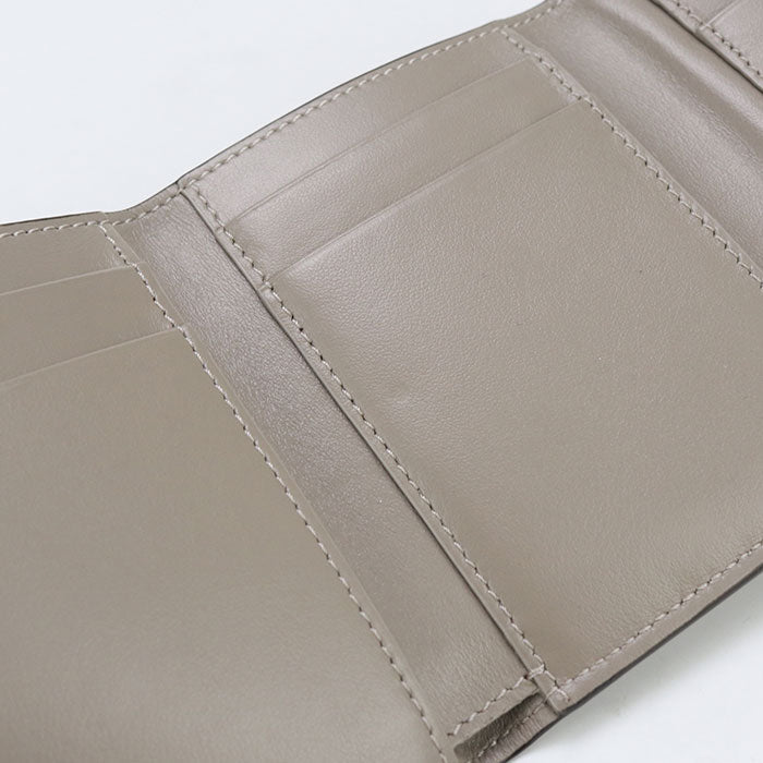 FENDI – FF Diamond Three-Fold Wallet – Gray Leather –