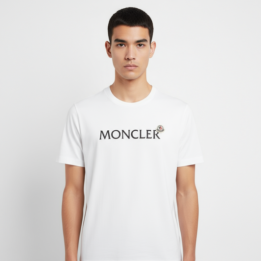 Moncler – Short Sleeve T-Shirt – Logo White –Men’s– XXXL
