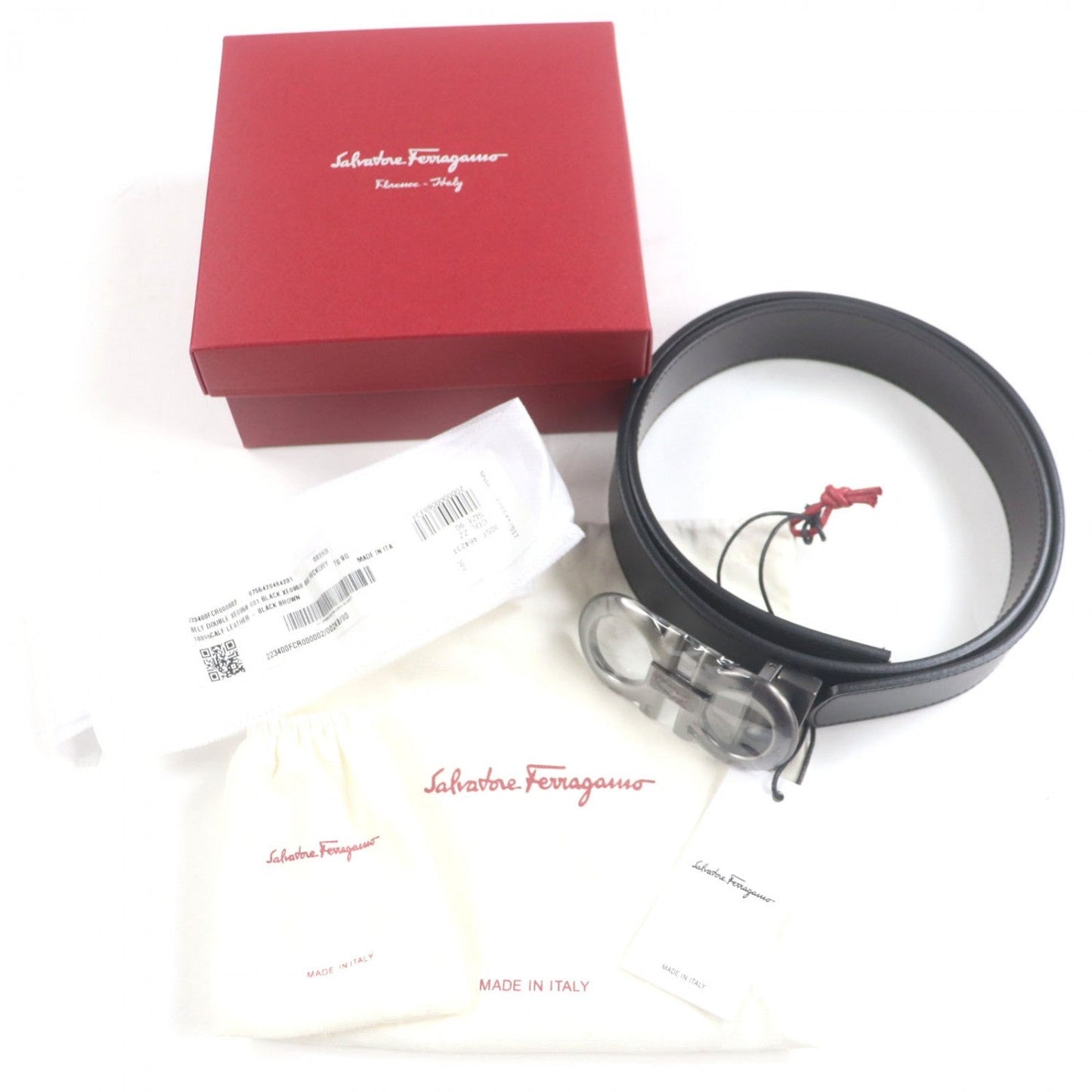 Salvatore Ferragamo – Reversible Belt men’s Size: 90 Black & Dark Brown Leather