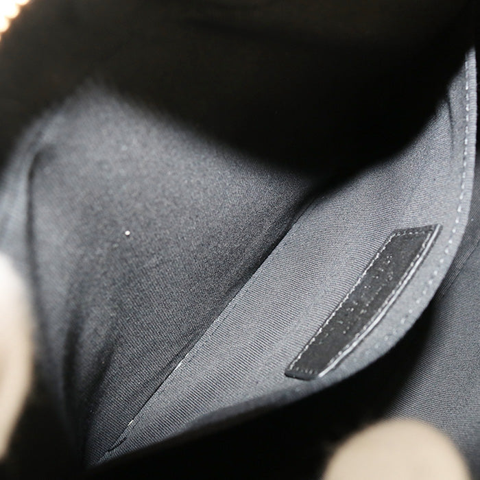 SAINT LAURENT – Diagonal Shoulder Bag – Croco-Embossed Black Leather