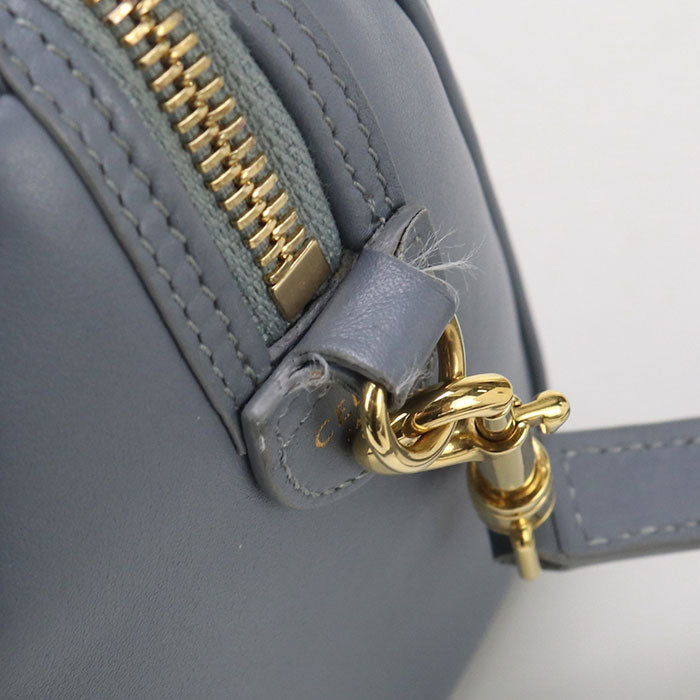 CELINE – Small Boston Handbag – Blue Smooth Calfskin Leather –