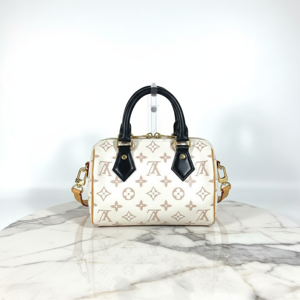 LOUIS VUITTON – Speedy Bandoulière 20 – Monogram Dune Canvas Unused