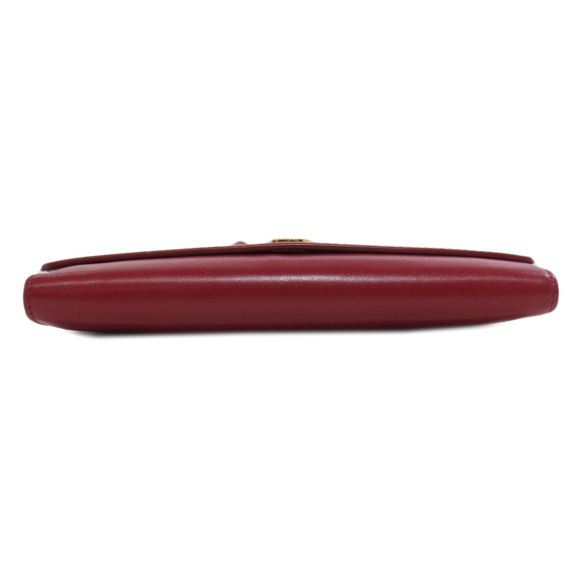 BURBERRY – Long Shoulder Wallet – Red Leather –