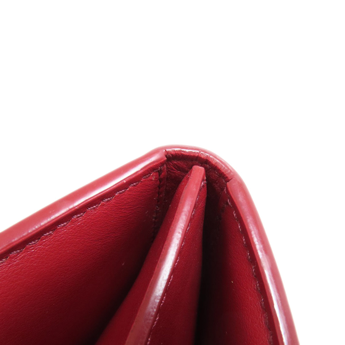 BURBERRY – Long Shoulder Wallet – Red Leather –