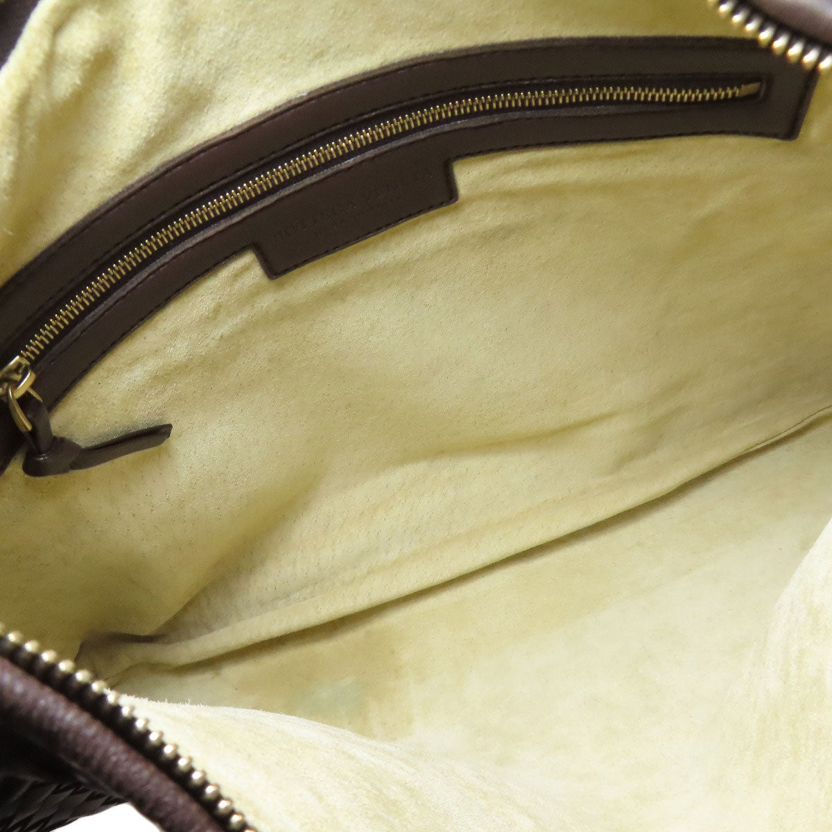 BOTTEGA VENETA – Intrecciato “One Belt” Shoulder Bag – Brown Calfskin –