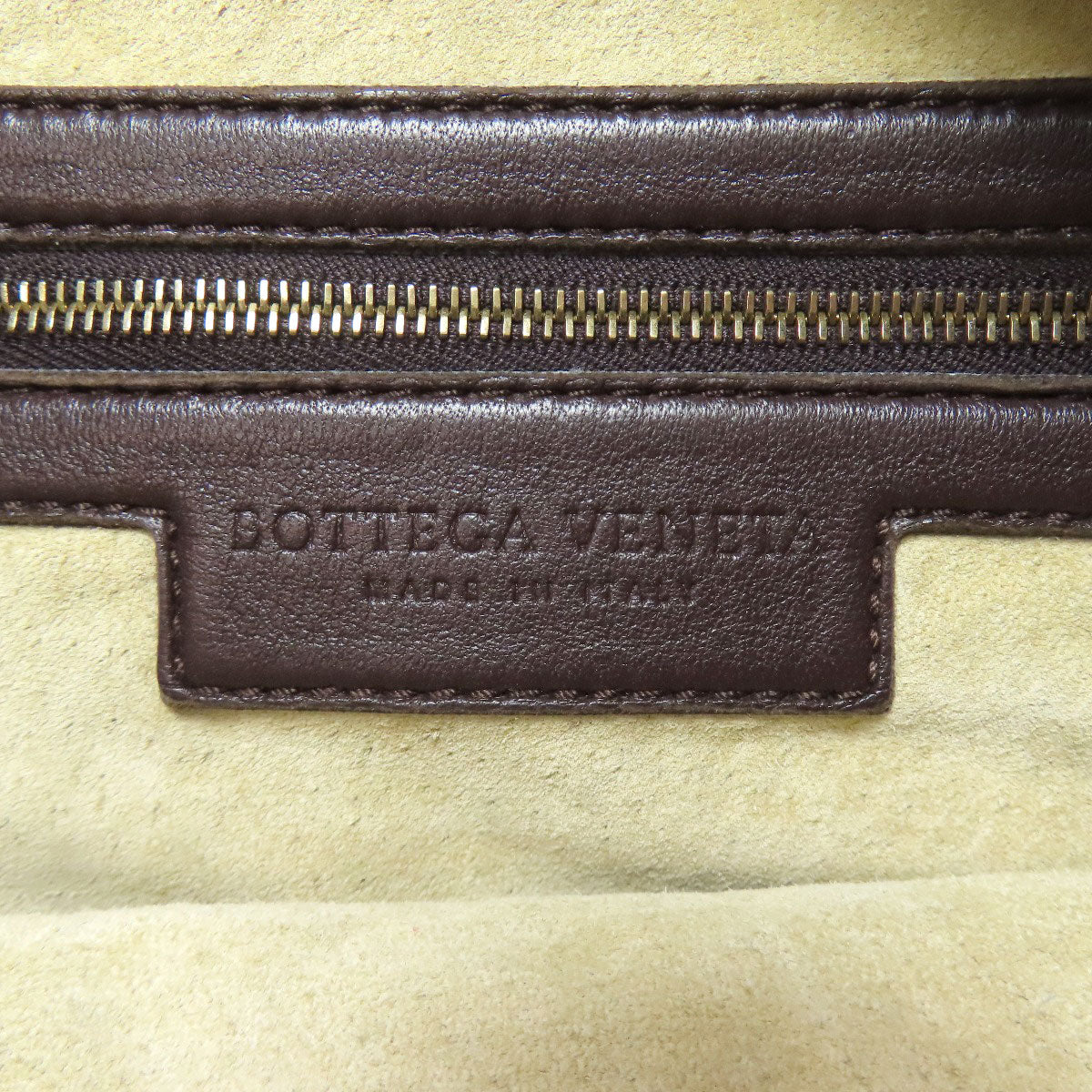 BOTTEGA VENETA – Intrecciato “One Belt” Shoulder Bag – Brown Calfskin –