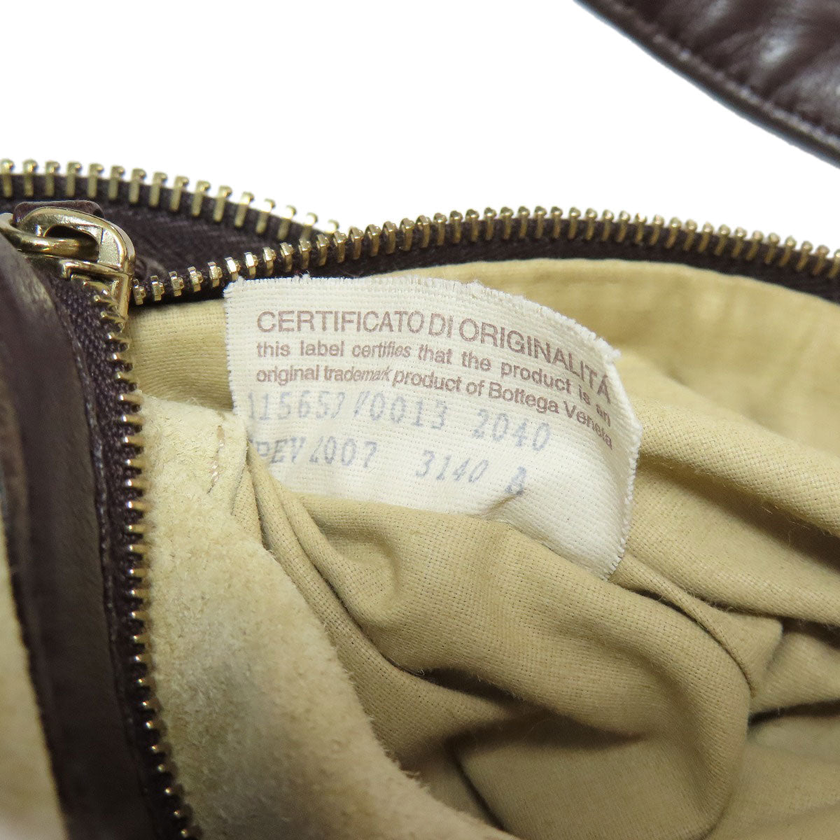 BOTTEGA VENETA – Intrecciato “One Belt” Shoulder Bag – Brown Calfskin –