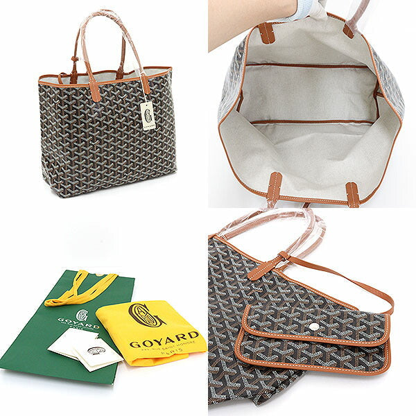 GOYARD – Saint Louis PM Tote – Black Goyardine Canvas –