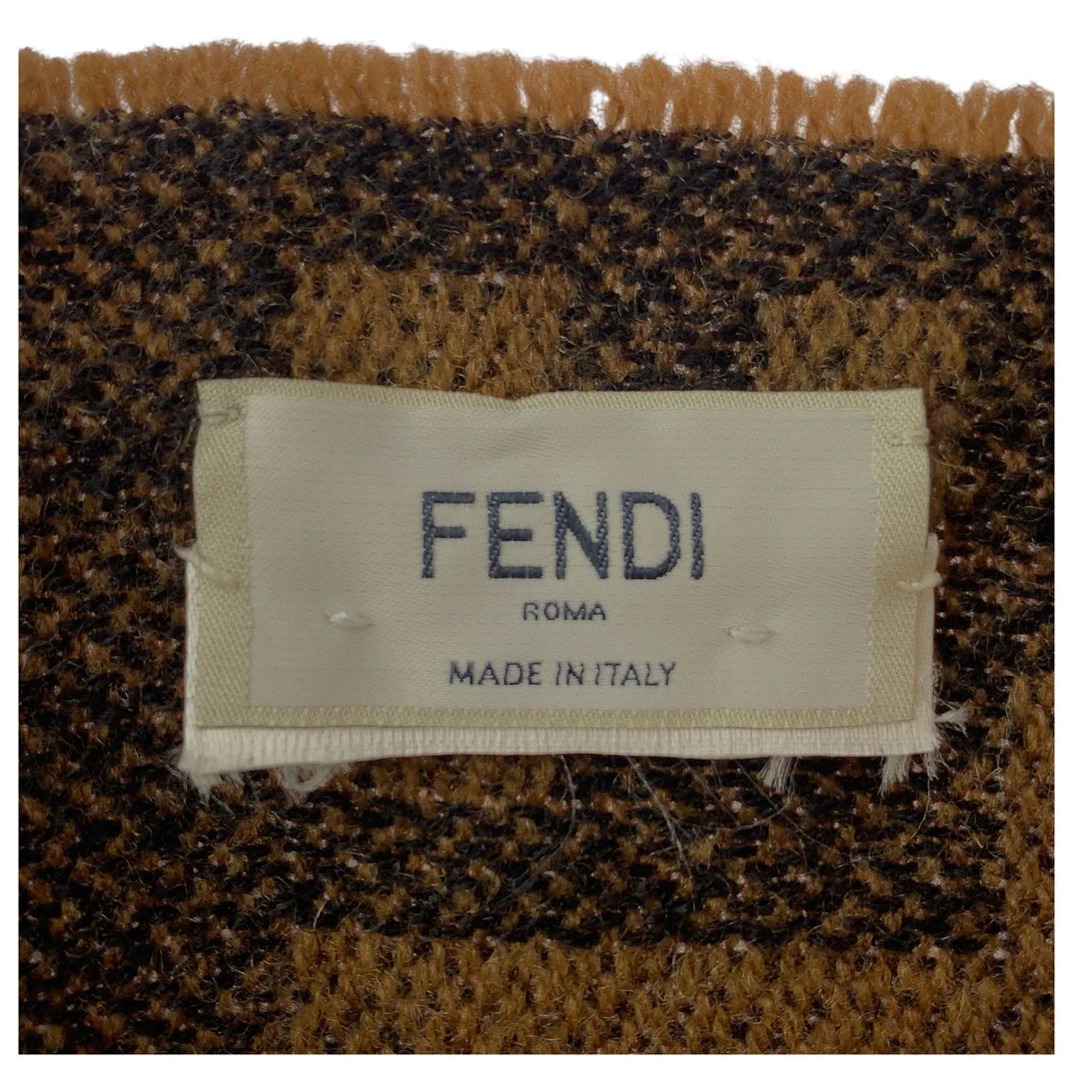 FENDI – Zucca Wool Stall / Muffler – Brown Wool