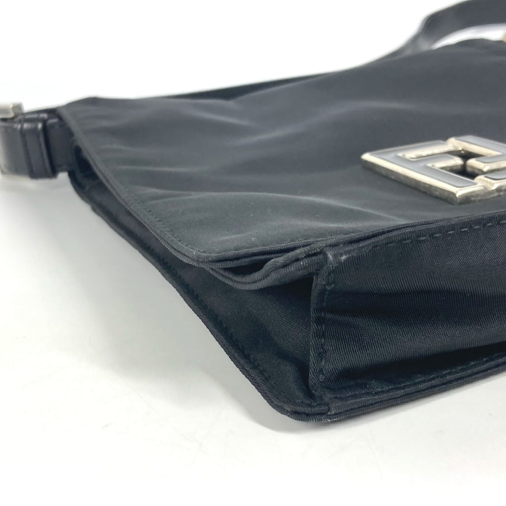 FENDI – FF Logo Nylon Shoulder Bag – Black