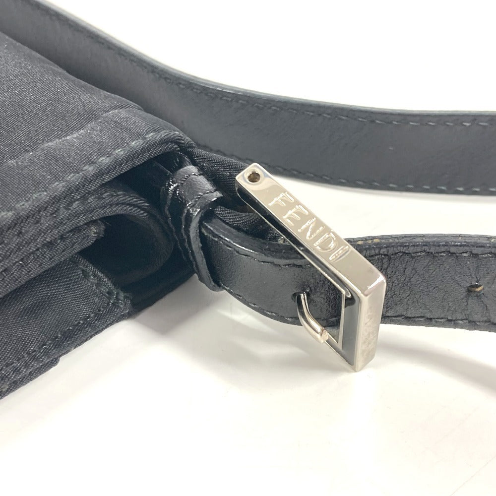 FENDI – FF Logo Nylon Shoulder Bag – Black