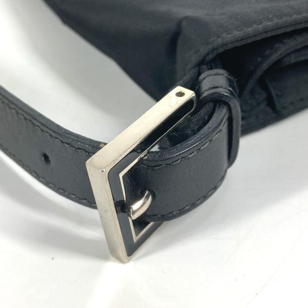 FENDI – FF Logo Nylon Shoulder Bag – Black