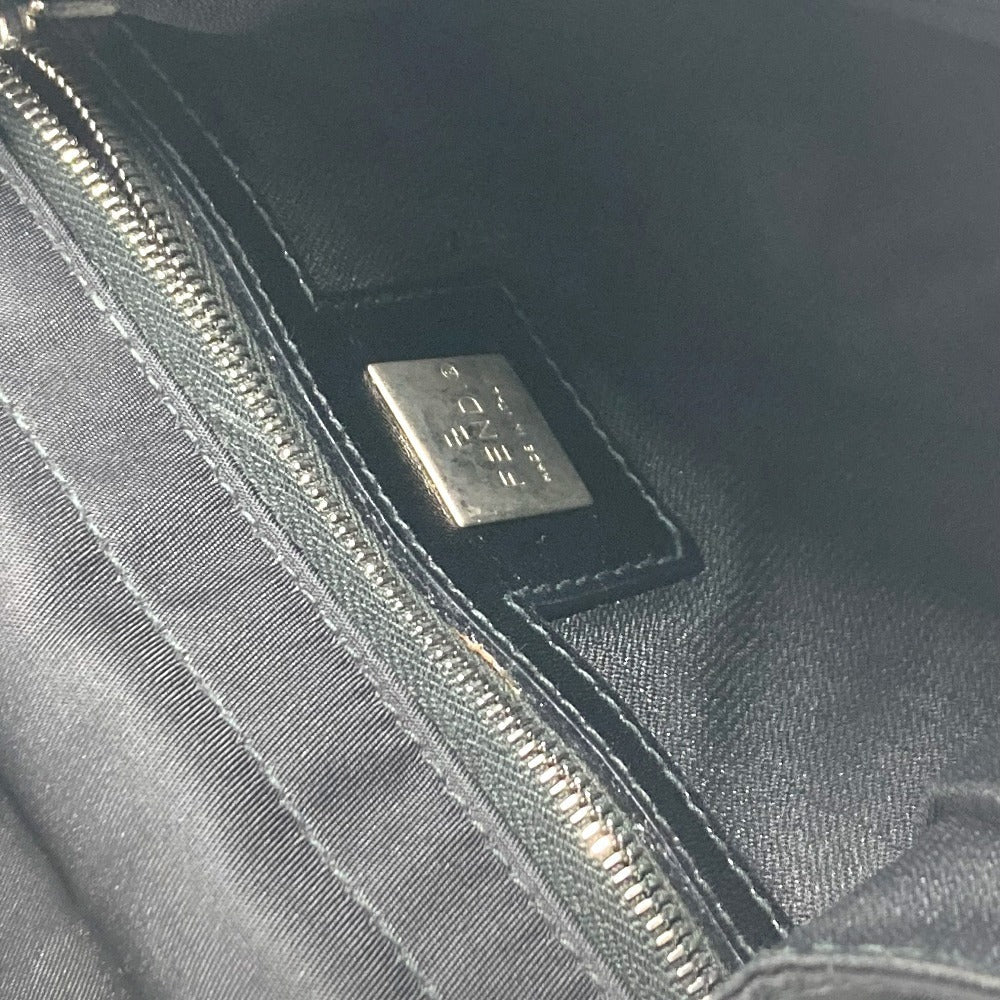 FENDI – FF Logo Nylon Shoulder Bag – Black