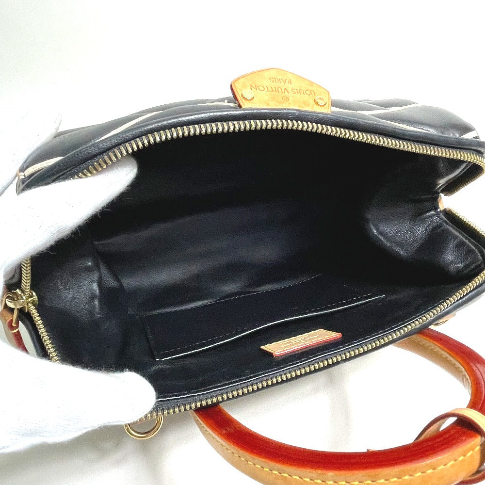 LOUIS VUITTON Martage Dock BB Black Lambskin