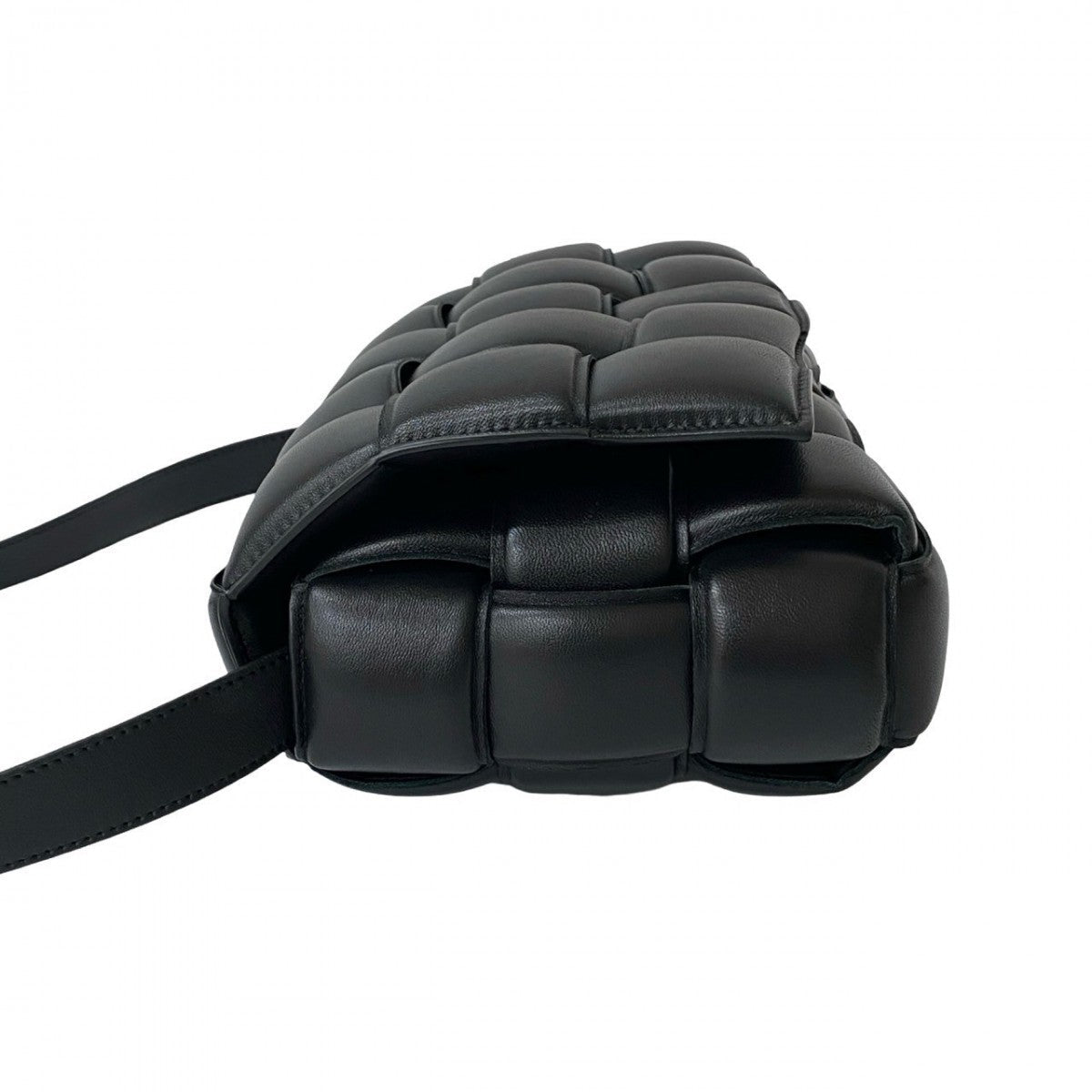 BOTTEGA VENETA – Padded Cassette Shoulder Bag – Black Leather –