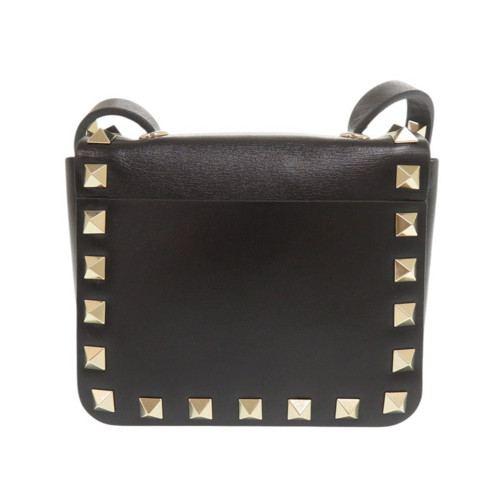 VALENTINO GARAVANI – Rockstud Shoulder Bag – Black Leather