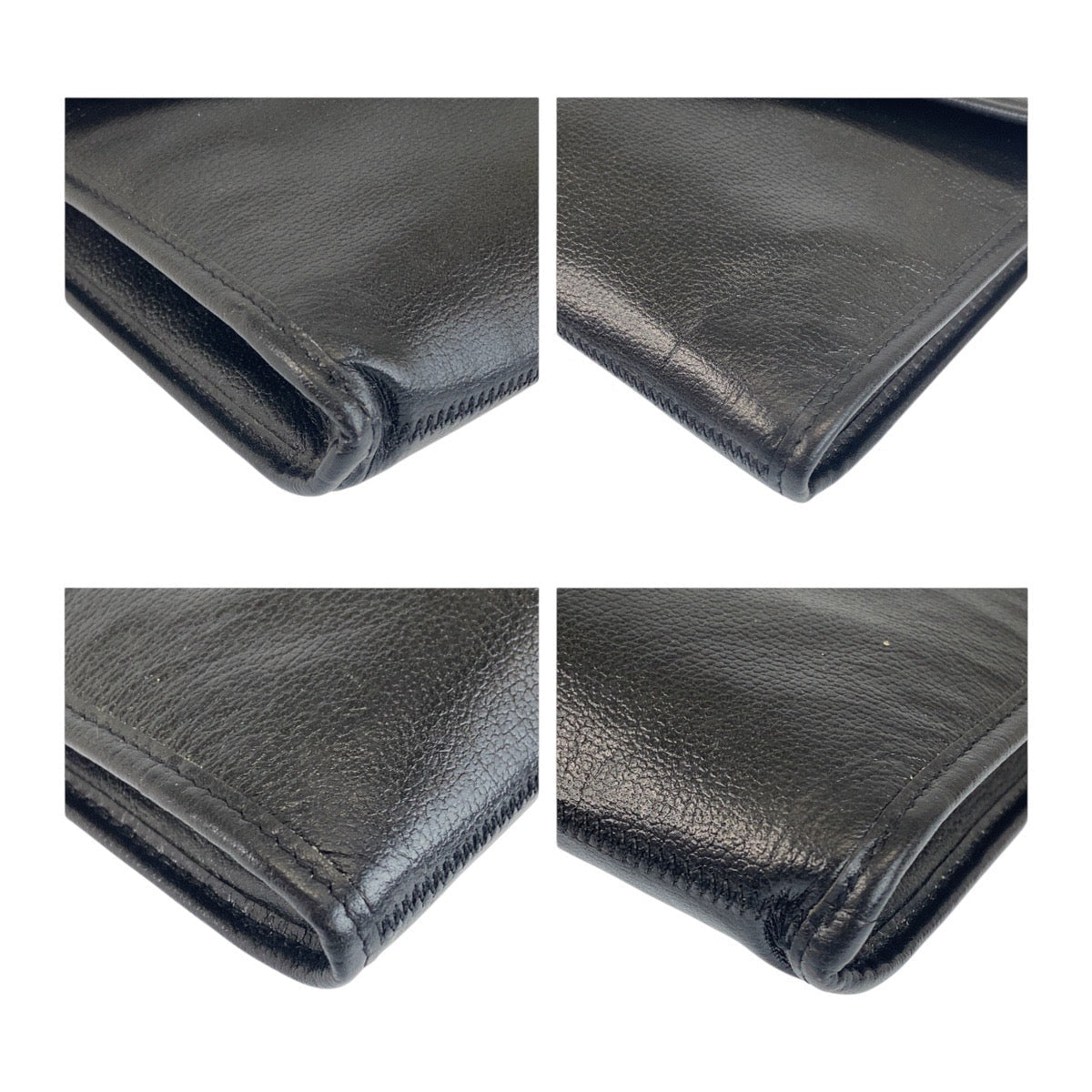 Christian Dior – Vintage Chain Shoulder Clutch – Black Leather with Gold-Tone hardware