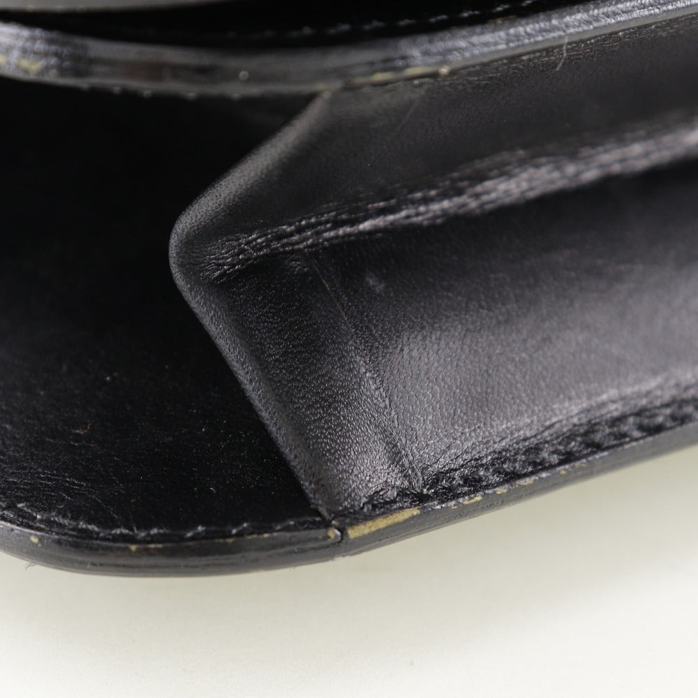 CHANEL vintage Chain Shoulder bag in black calfskin with classic COCO Mark harware Vintage