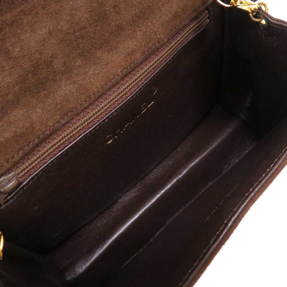 CHANEL – Matelassé Fringe COCO Mark Shoulder Bag – Brown Suede Leather