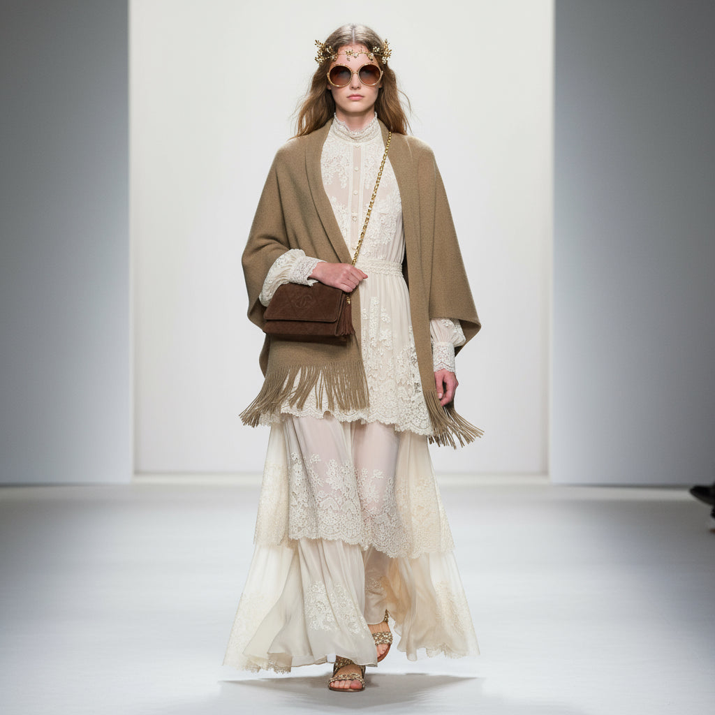 CHANEL – Matelassé Fringe COCO Mark Shoulder Bag – Brown Suede Leather