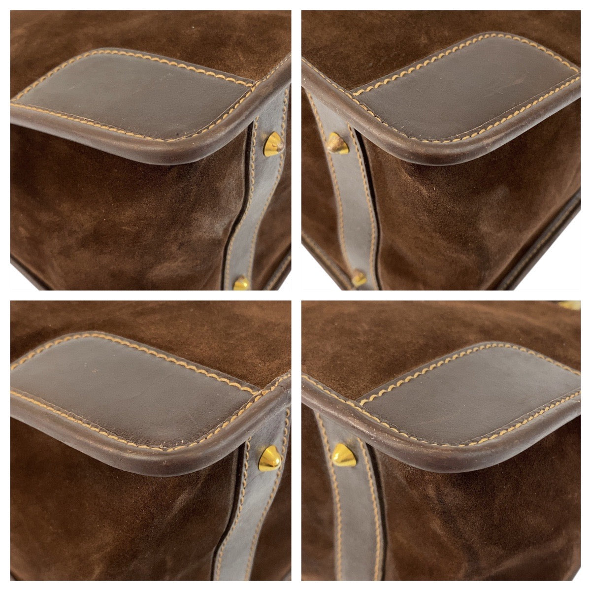 GUCCI – Sherry Line 2-Way Handbag / Tote – Suede & Leather – Brown with Gold Hardware – Modern Collection